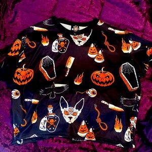 Vera’s Eyecandy Halloween Print Ringer Tee